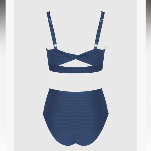 Cupshe Women's Navy Bikini Set with Adjustable Straps - Picture 6 of 13